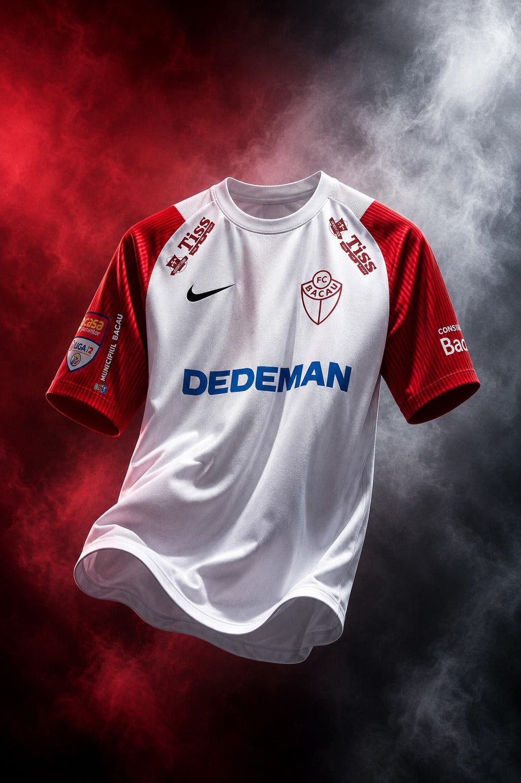 Tricou Oficial Joc 2026/2027 Personalizabil- Alb-Rosu