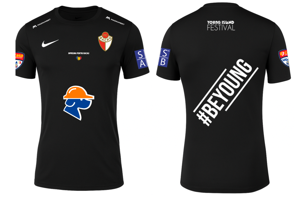 Tricou Oficial Joc Editia FC Bacau & Young Island Festival - Negru